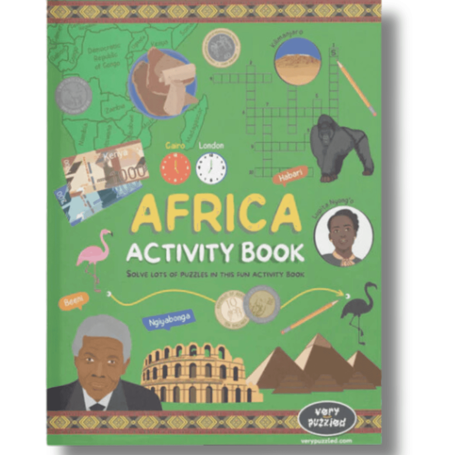 Dark Sea Green Afrika-Aktivitätsbuch