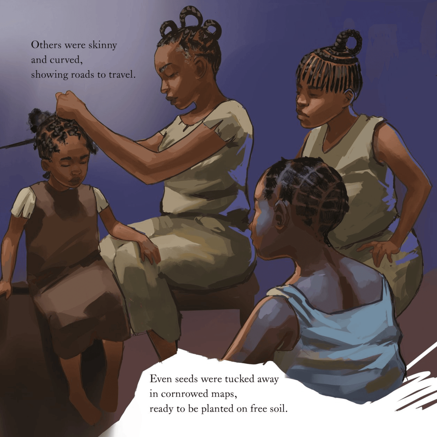 Dark Slate Gray Freedom Braids: Diverse & Inclusive Children's Book