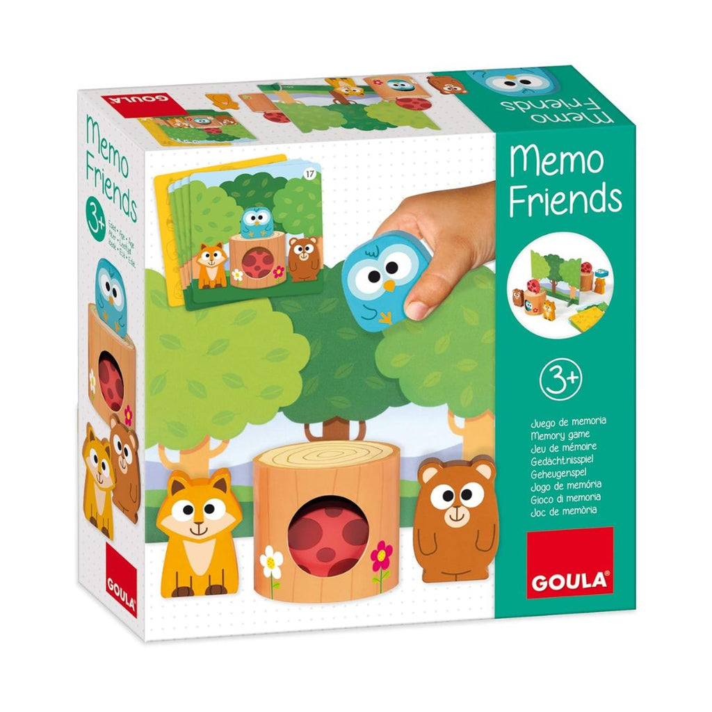 Dark Cyan Jumbo Spiele - GOULA Memo Friends - Memory ab 3 - Holzspielzeug