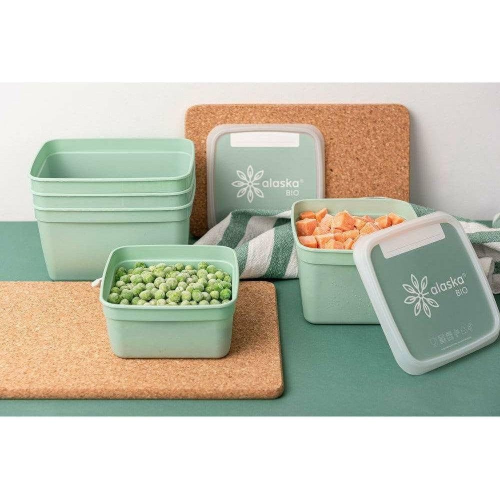 Amuse Kitchen & Dining > Food Storage > Food Storage Containers > Airtight Food Storage Containers > Sustainable > BIO > Sugarcane > Renewable > Eco-friendly Alaska Bio Gefrierdosen, Frischhaltedosen, 3er Packung (500, 750, 1000 ml)