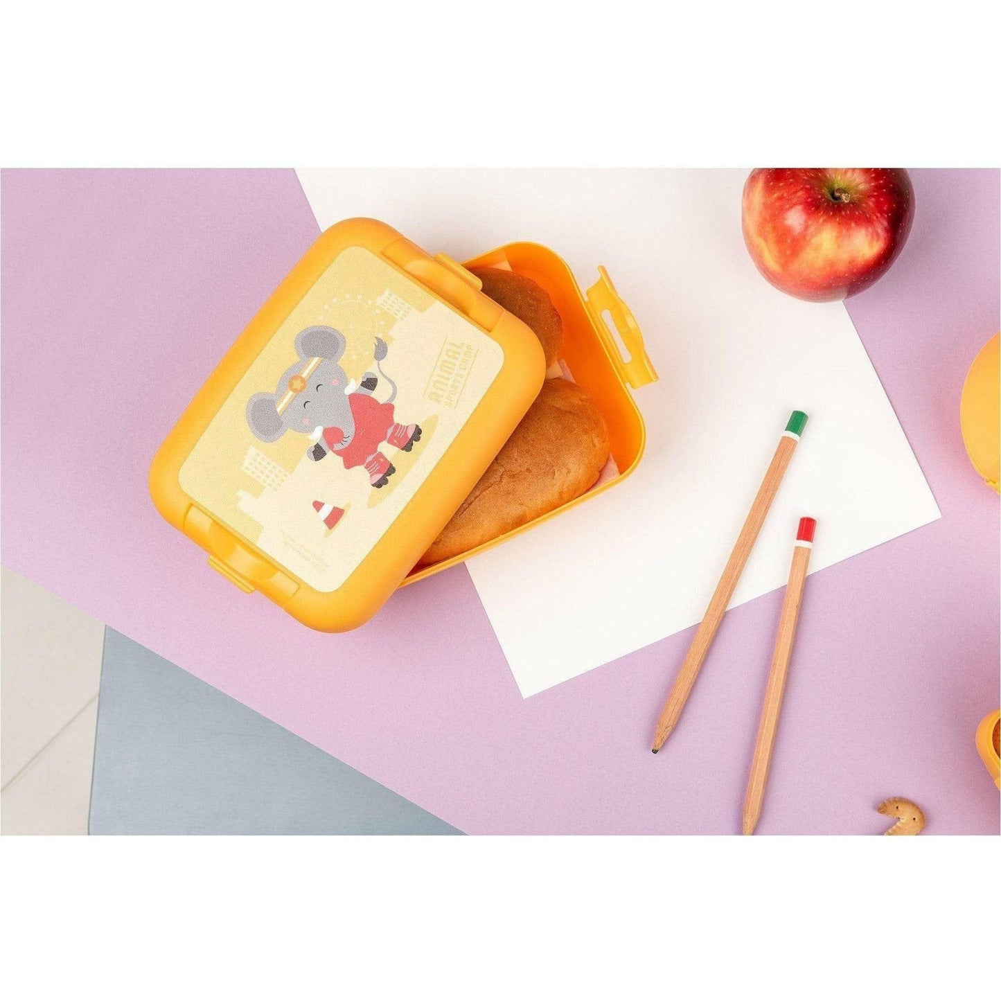 Light Gray Frischhaltedose, Brotdose, Lunchbox mit sportlichen Tiermotiven