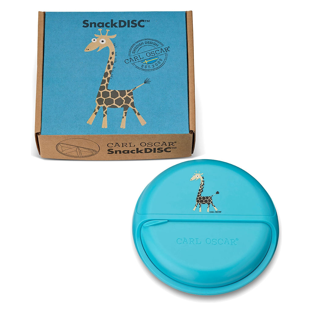 Medium Turquoise BentoDISC™, drehbarer Snackbehälter für Kinder - Blau, Limette und Lila