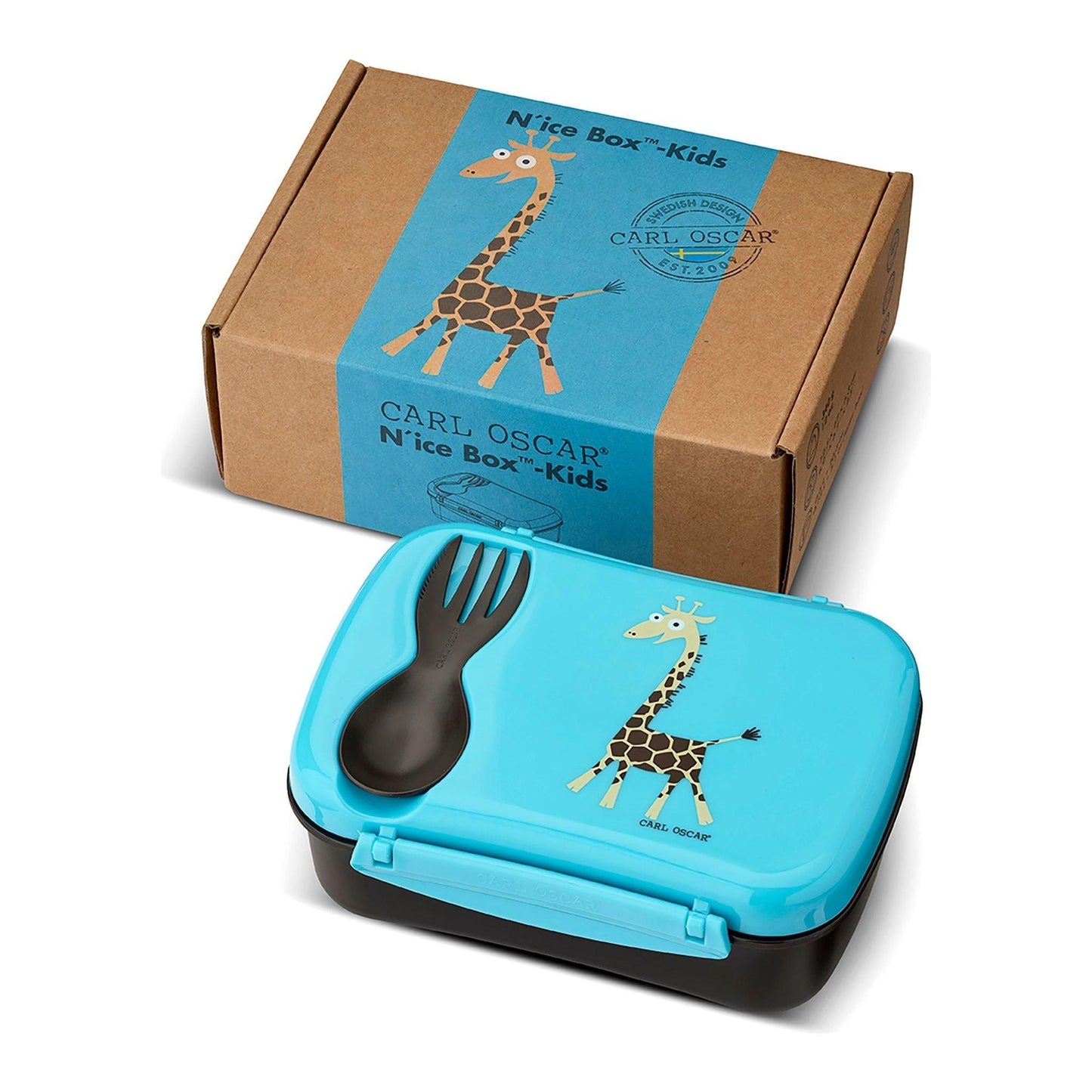 Medium Turquoise N'ice Box Kids, Lunchbox mit Kühlpack - Türkis, Limette und Lila