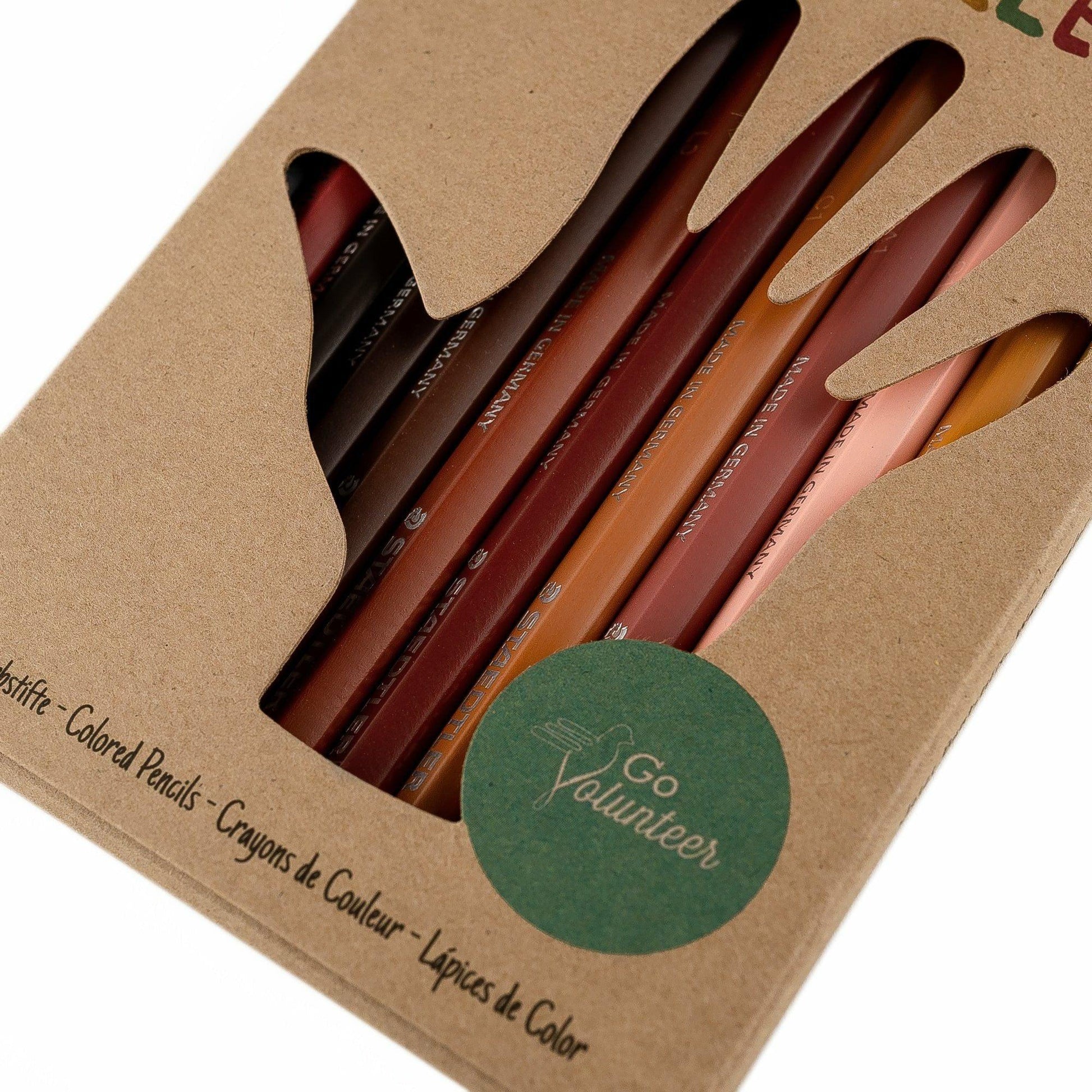 Rosy Brown 12 Hautfarben-Buntstifte oder 12 Skin Tones Pencils