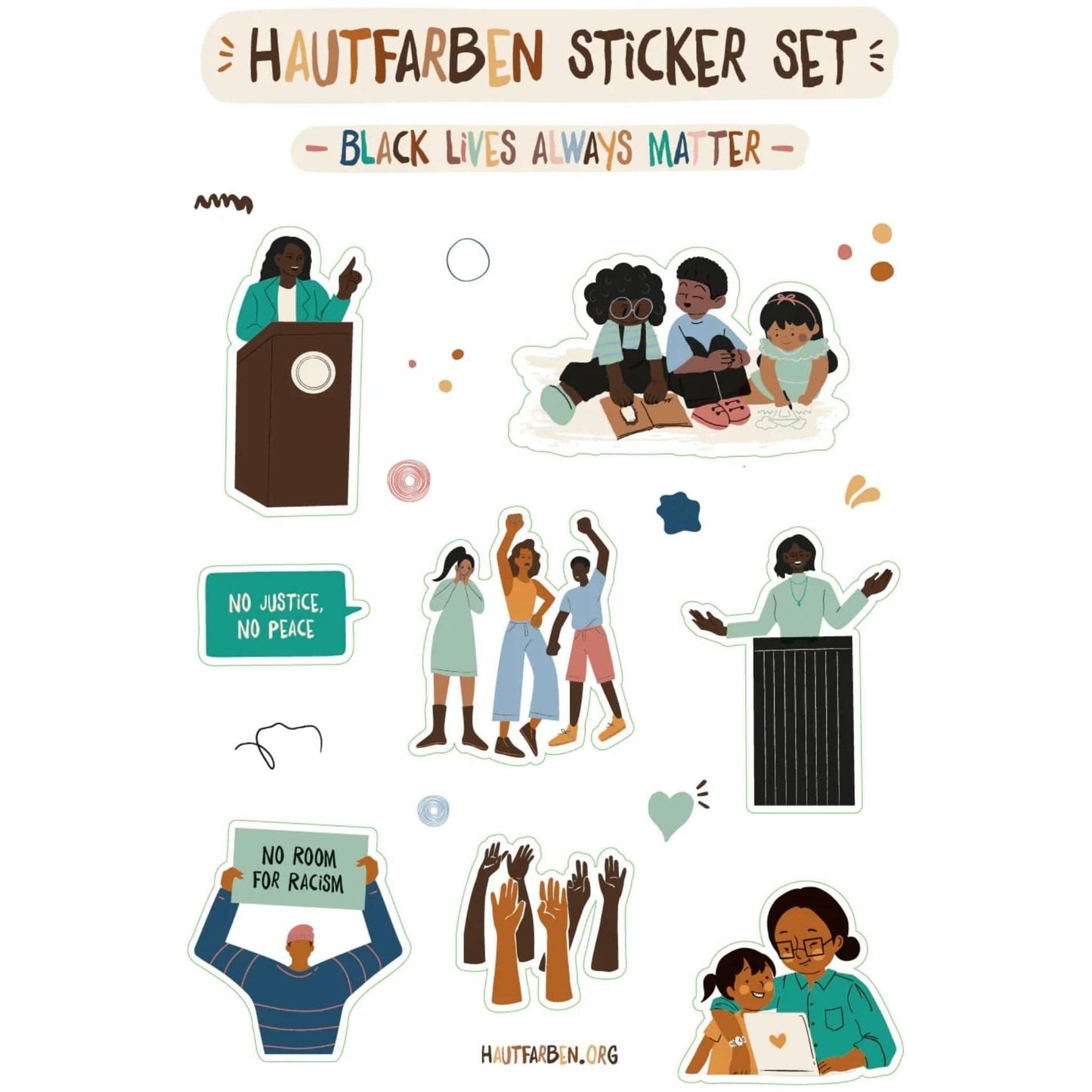 Hautfarben-Buntstifte Bürobedarf > Büroarbeitsmittel Schreibgeräte > Füller & Bleistifte Bleistifte > Zeichenbleistifte & Buntstifte Sticker-Set “Sticker für alle”