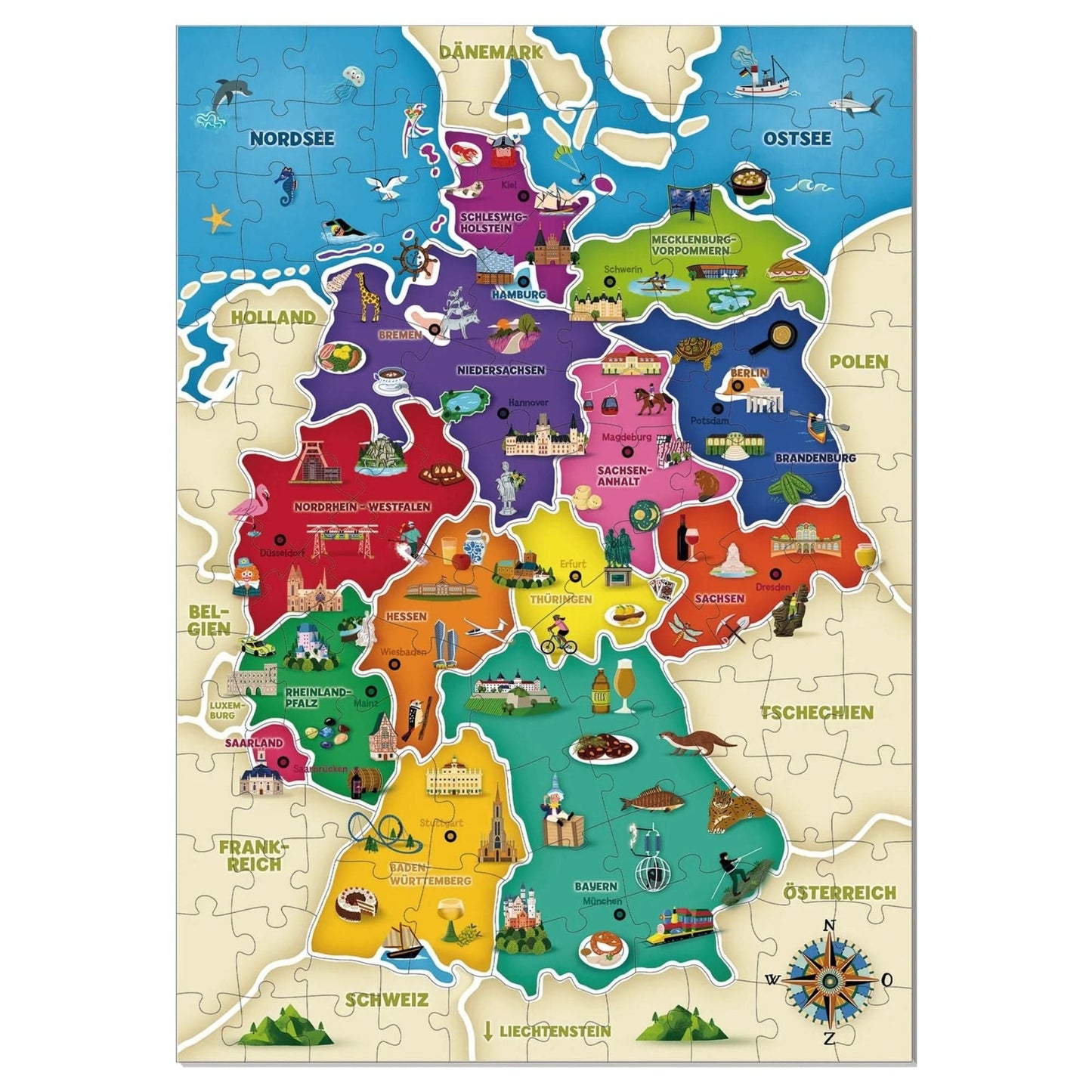 Jumbo Toys & Games > Toys > Educational Toys > Educational Flash Cards Jumbo Spiele - Ich lerne Deutschlandkarte