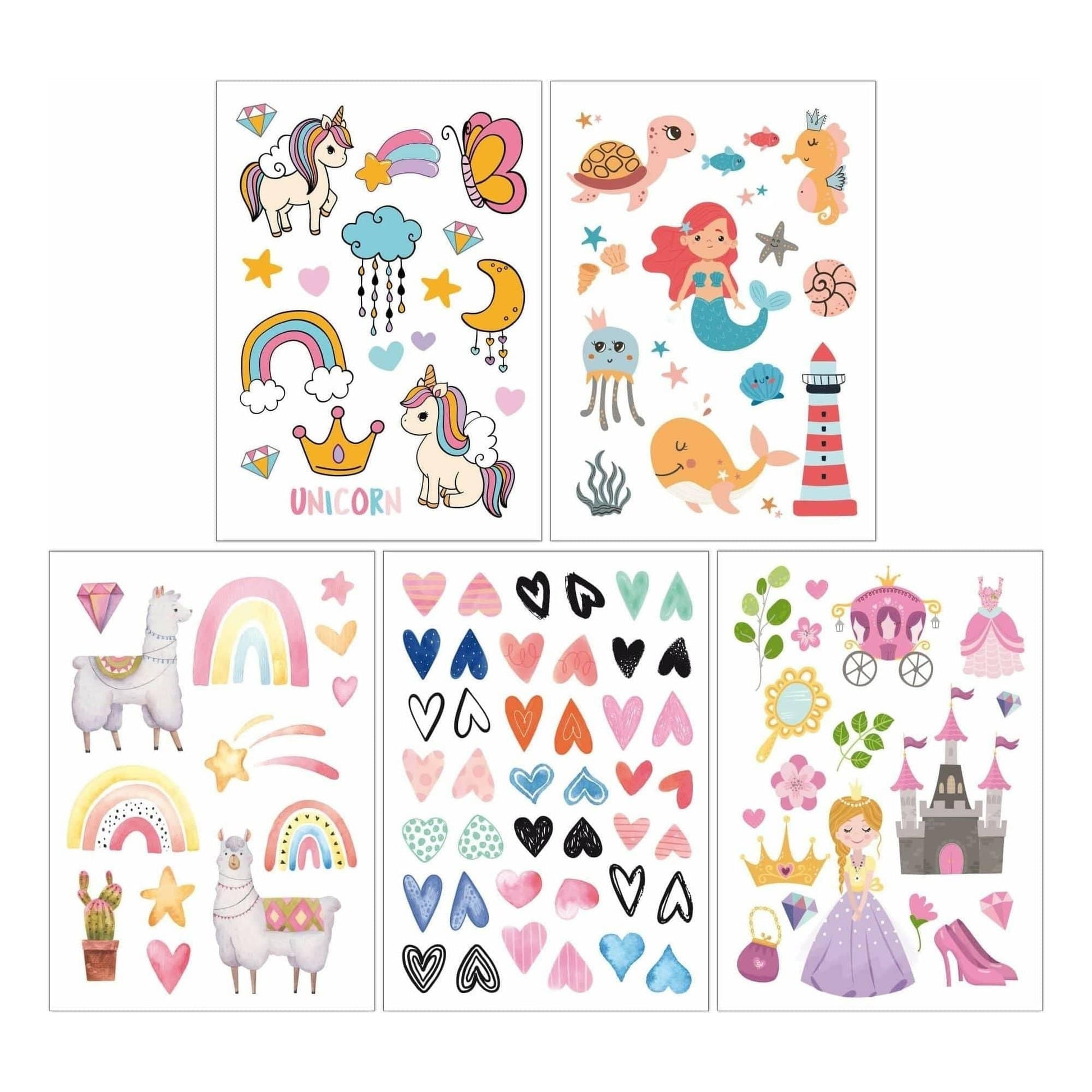 Mal Mich Bunt Temporary Tattoos Kindertattoo Set Fantasie