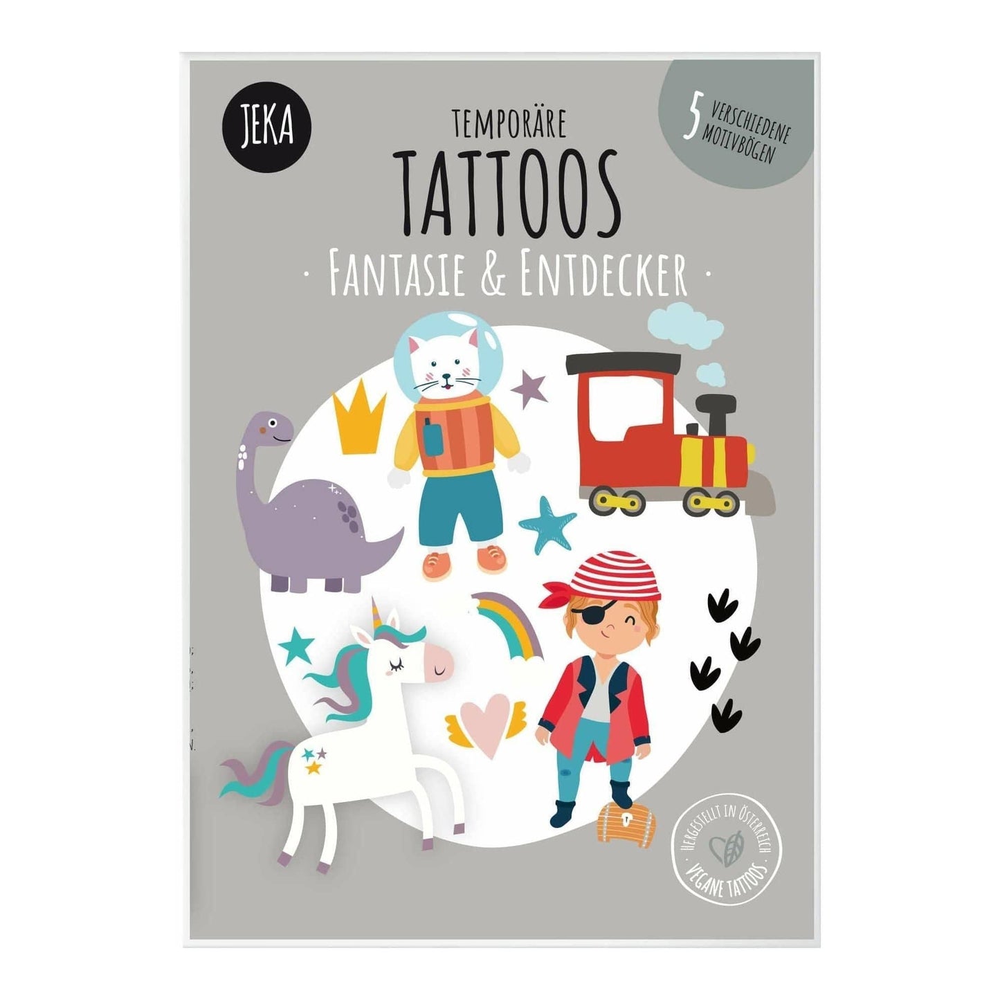 Mal Mich Bunt Temporary Tattoos Kindertattoo Set Fantasie & Entdecker