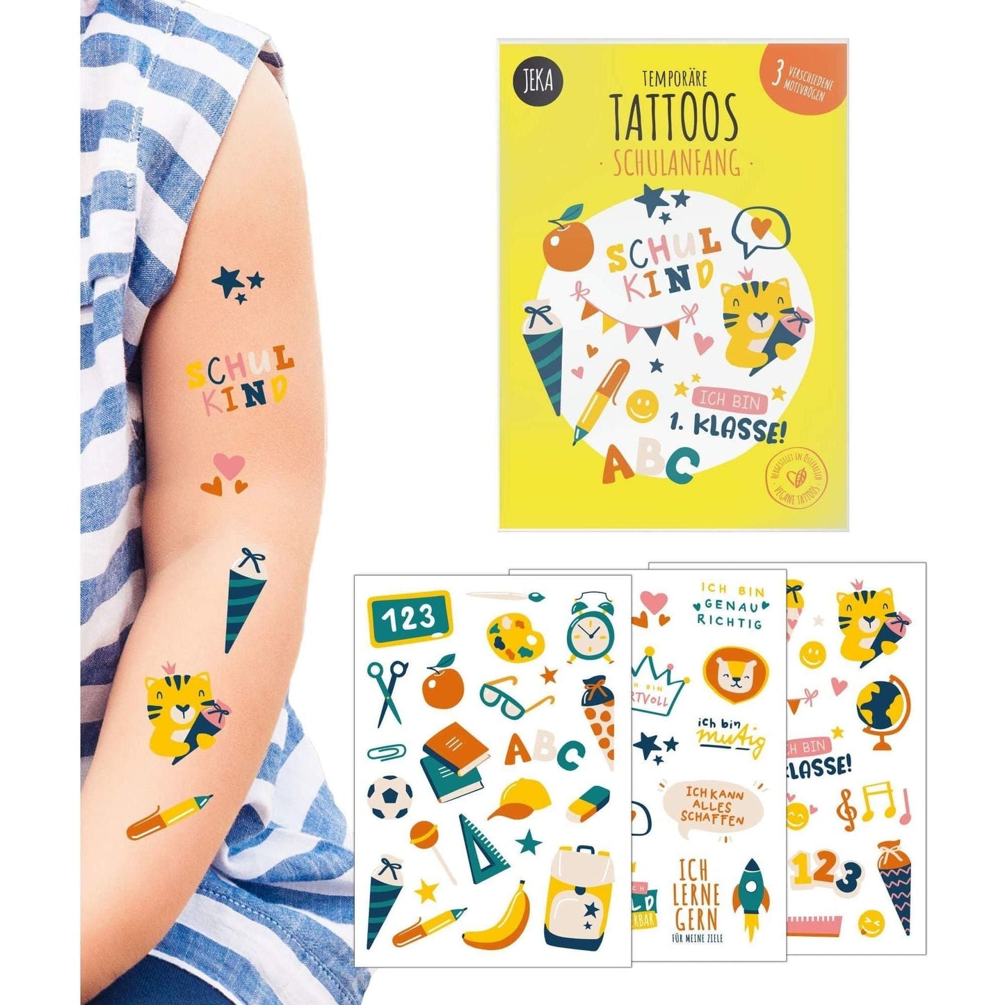 Mal Mich Bunt Temporary Tattoos Schulanfang Kindertattoos