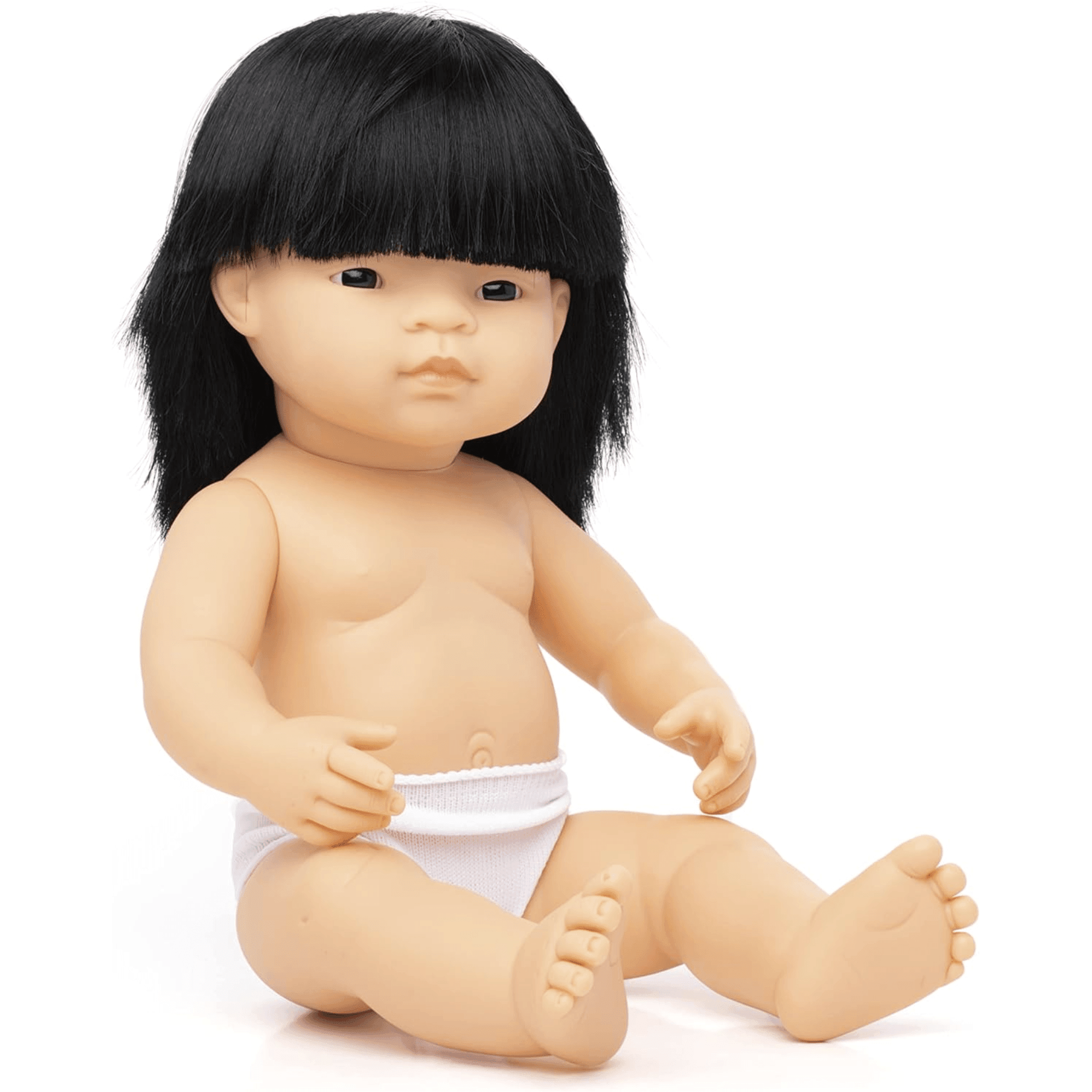 Tan miniland Babypuppe asiatisches Mädchen 38cm