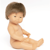 Tan miniland Babypuppe europäischer Junge 38cm mit Down Syndrom
