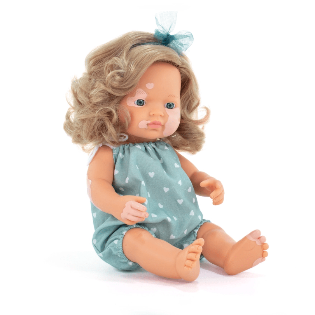 miniland Toys & Games Toys>Dolls, Playsets & Toy Figures>Dolls miniland Puppe kaukasisches dunkelblondes Mädchen mit Vitiligo 38cm