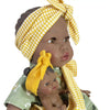 Dim Gray Alika-Puppe mit Baby (afrikanisch mit Tierkleid)