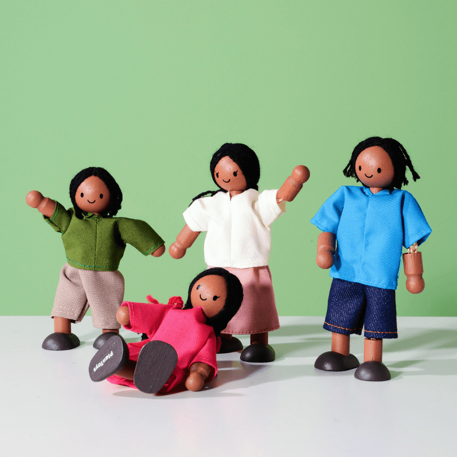 Dark Sea Green Plantoys: Puppenfamilie Latino