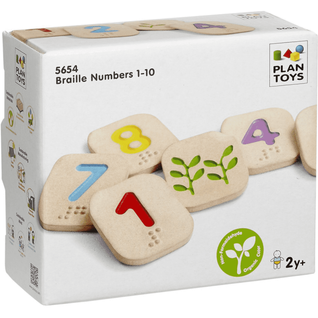 Light Gray Plantoys Numbers 1-10 Braille