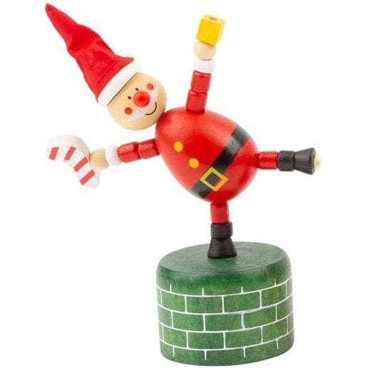 Small Foot Christmas toys Clown Weihnachtsfiguren aus Holz, Drückfiguren